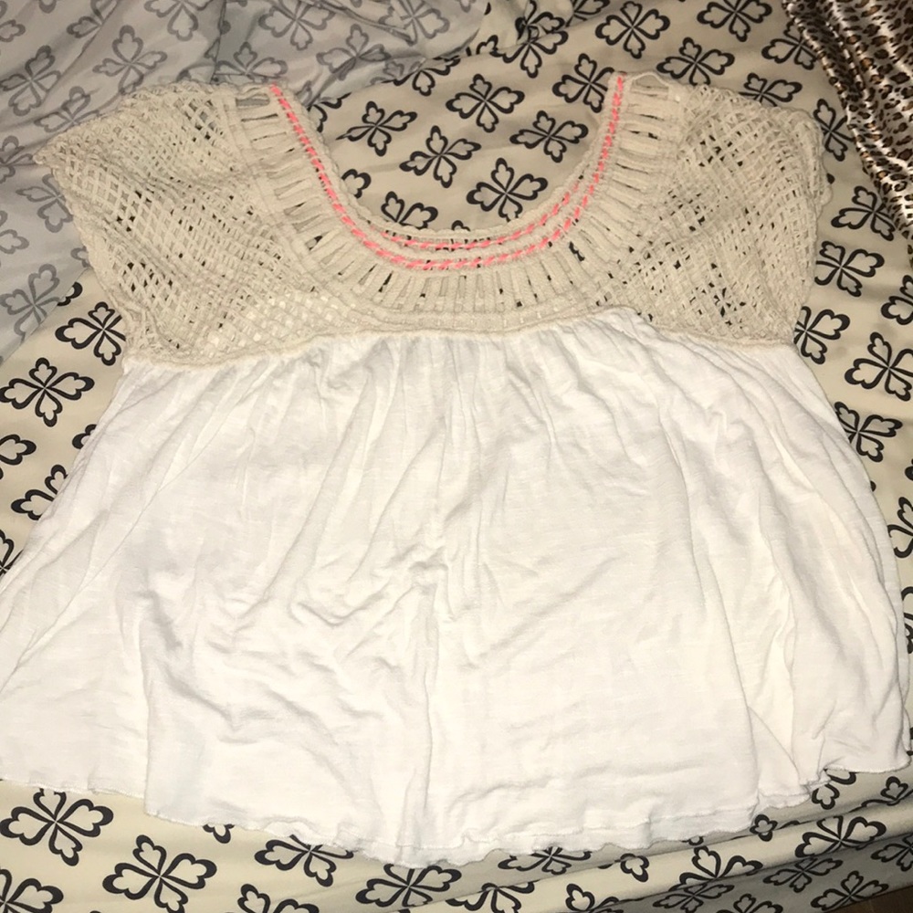 White & Tan Top